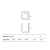 Dea Design Marble Стакан настольный, 8x8xh10.4cм., из мрамора, цвет: Travertine