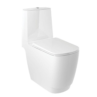 Kludi Resa S Унитаз моноблок 68x36см, безободковый, spiralflush, цвет: белый глянцевый