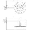 Gessi Emporio shower Верхний душ Ø30см., подвесной, поворотная с шарниром, цвет: Finox Brushed Nickel