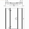 Burlington Britton Дверь на петлях 80x40см., цвет: хром