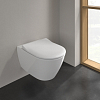 Villeroy&Boch Subway 2.0, Унитаз подвесной, с открытым смывным краем Compact, DirectFlush, горизонтальный выпуск, не подходит для установки со смывными кранами, 37x56см, цвет: белый