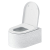Duravit Millio Унитаз подвесной, 37x57см., декор "Pattern", крепление в компл., цвет: белый шелковисто-матовый