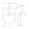 Decor Walther Century HTR Полотенцедержатель кольцо 22.2см., подвесной, цвет: хром