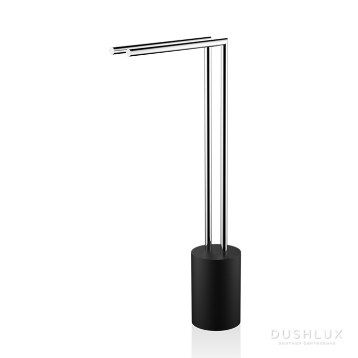 Фото Decor Walther Black Stone HT2 Полотенцедержатель 41x81см., напольный, цвет: черный матовый/хром
