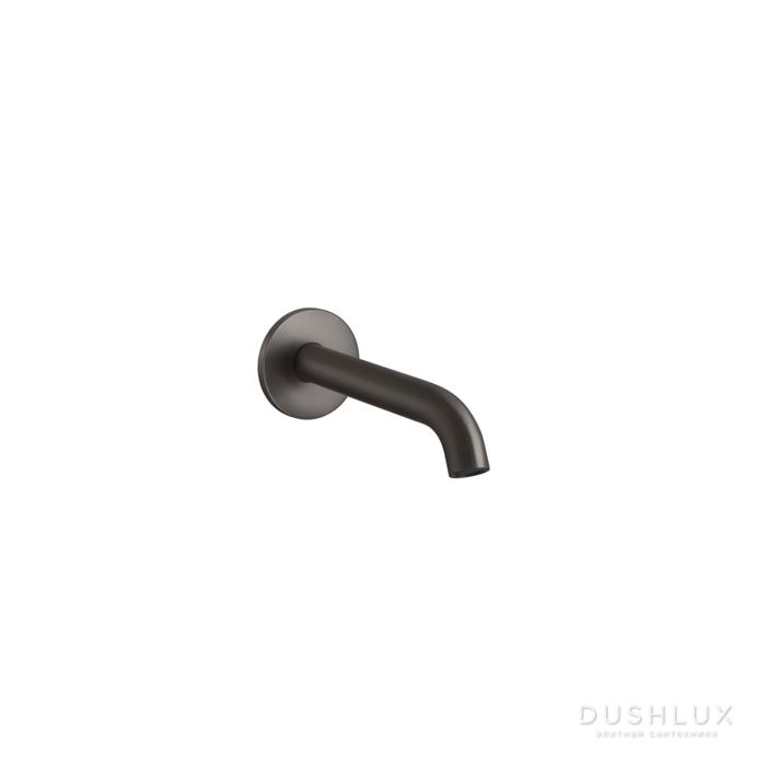 Фото Gessi 316 Настенный излив 146мм на 1/2”, комбинируемый с удаленным управлением, цвет: brushed black metal pvd