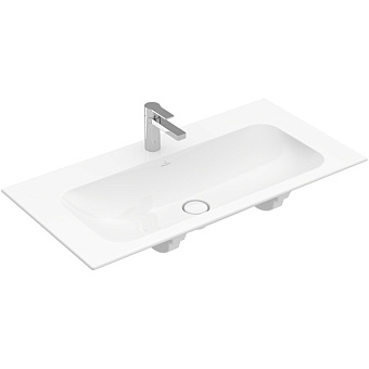 Villeroy&Boch Finion Раковина 100х50 см, 1 отв., с переливом, с антигрязевым покрытием CeramicPlus, цвет: белый