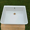 Villeroy&Boch O.novo Раковина для кухни 60x50см., накладная, без отв., с переливом, цвет: альпийский белый