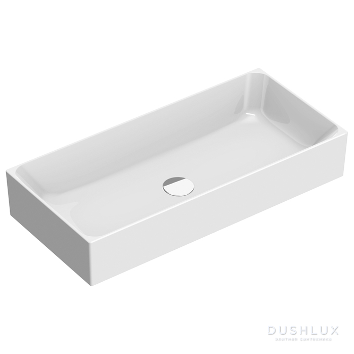 Фото Catalano Premium Раковина 75x35см накладная, без отв., цвет: белый глянцевый