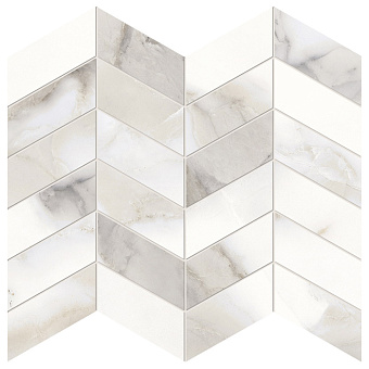 Provenza Unique Marble Керамогранит 30x30x0.95см, глазурованный, универсальная, цвет: Mosaico Arrows Calacatta Regale Silktech