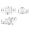 Duravit D-Code Унитаз 57см., подвесной, безободковый, цвет: белый