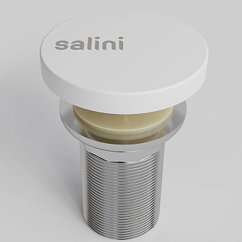 Salini D502 Донный клапан для раковины "Up&Down", S-Stone, цвет: белый матовый