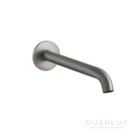 Фото Gessi 316 Настенный излив на 1/2”, комбинируемый с удаленным управлением, цвет: шлифованная сталь