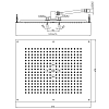 BOSSINI Dream Верхний душ 570 x 470 мм, 2 режима (дождь, распыление), цвет: сатинированная нержавеющая сталь