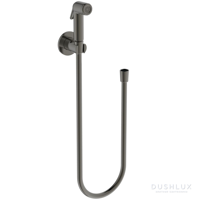 Фото Ideal Standard Idealspray Гигиенический набор, настенный, шланг 125см., цвет: PVD Magnetic Grey