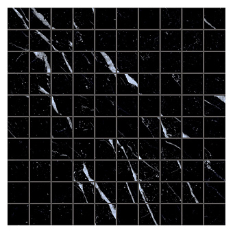 Emilceramica Tele DI Marmo Selection Керамогранит 30x30x0,95см, универсальная, глазурованный, цвет: Mosaico Nero marquinia Lappato