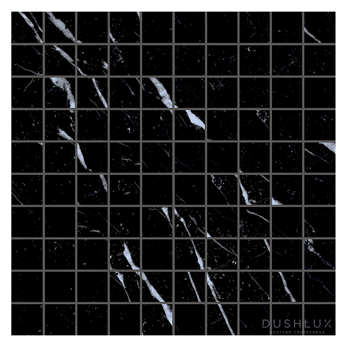 Фото Emilceramica Tele DI Marmo Selection Керамогранит 30x30x0,95см, универсальная, глазурованный, цвет: Mosaico Nero marquinia Lappato