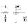 Gessi Inverso Rigato Смеситель для раковины, 1 отв., с донным клапаном "Stop&Go", цвет: Matte Black