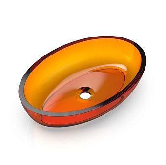 Knief Oval Shape Раковина 55x37x13см., накладная, без отв., из полимерного материала, цвет: Citrin # 060