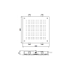 Almar Temptation Square Верхний душ 50х50см., потолочный, встраиваемый, 1 режим, цвет: Gold Polished PVD