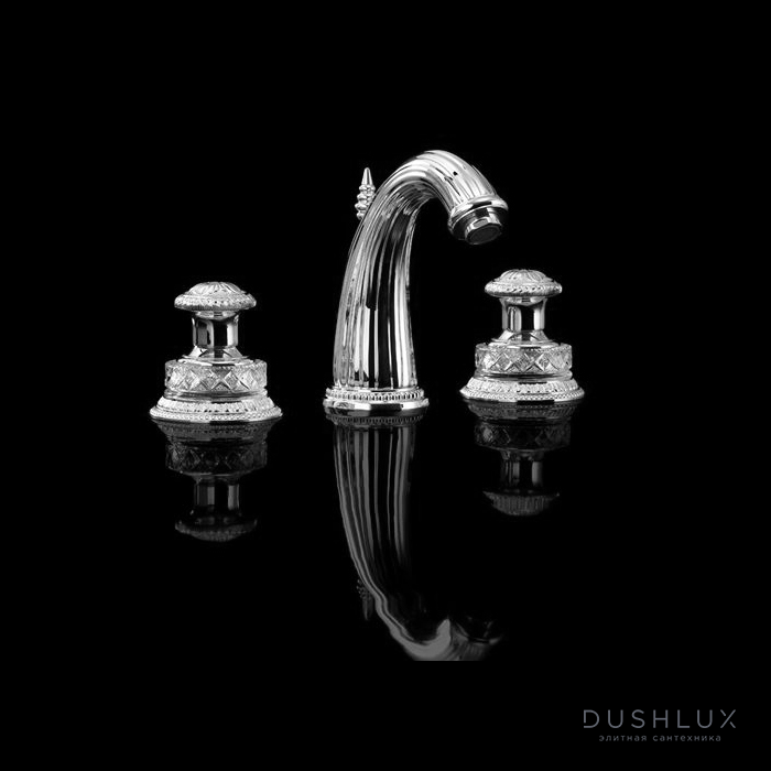 Фото Devon&Devon Excelsior Swan Смеситель для раковины на 3 отверстия, цвет: хром