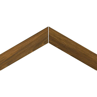 Emilceramica Sleekwood Керамогранит 54x11x0,9см, универсальный, глазурованный, цвет: Chevron 60° MOHOGANY