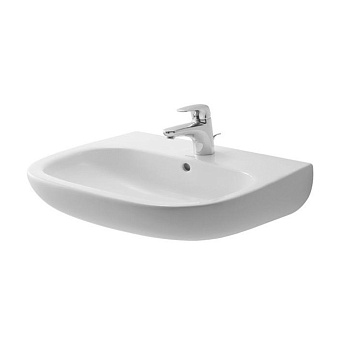 Duravit D-Code Раковина 55x43см, подвесная, 1 отв., с переливом, цвет: белый