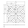 Devon&Devon Elite Плитка из натурального камня 60x60см, универсальная, мрамор, elite 10, цвет: black marquinha/crema marfil