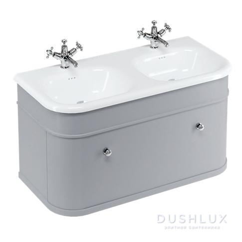 Фото Burlington Chalfont Тумба с раковиной, 100x48см., подвесная, цвет: серый матовый