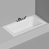 Salini Ariosa Axis Ванна 210x100x65см., встраиваемая, S-Stone, с донным клапаном "Click-Clack", сифоном, слив-переливом, ножками, цвет: белый матовый