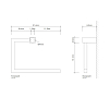 Decor Walther Corner HTR Полотенцедержатель кольцо 21.4см., подвесная, цвет: хром