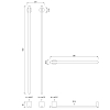 CEA Design EQUILIBRIO Полотенцесушитель электрический, 2 трубки 106см, 1 трубка 58см, цвет: PVD черный сатинированный