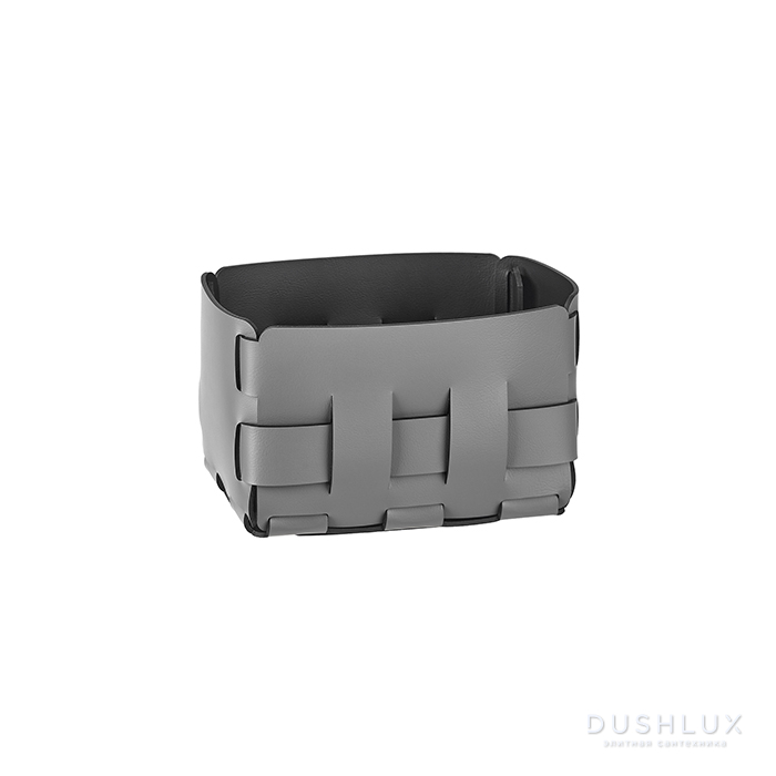 ADJ Корзинка Mini Bottega, 12x19xH13 см., цвет: серый/черный