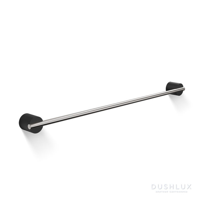 Фото Decor Walther Black Stone HTE60 Полотенцедержатель 60см., подвесной, цвет: черный матовый/сталь матовая