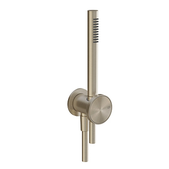 Gessi Origini Душевой комплект: вывод воды, держатель, шланг 150см., лейка, цвет: Finox Brushed Nickel