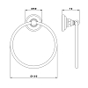 Nicolazzi Accessori Полотенцедержатель - кольцо, подвесной, цвет: Polished Nickel