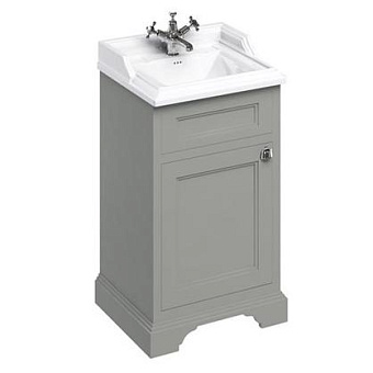 Burlington Classic Тумба с раковиной, 50см, напольная, с дверцей, цвет: темно-оливковый