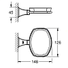 Grohe Grandera, Мыльница керамическая с держателем, подвесная, цвет: хром/золото