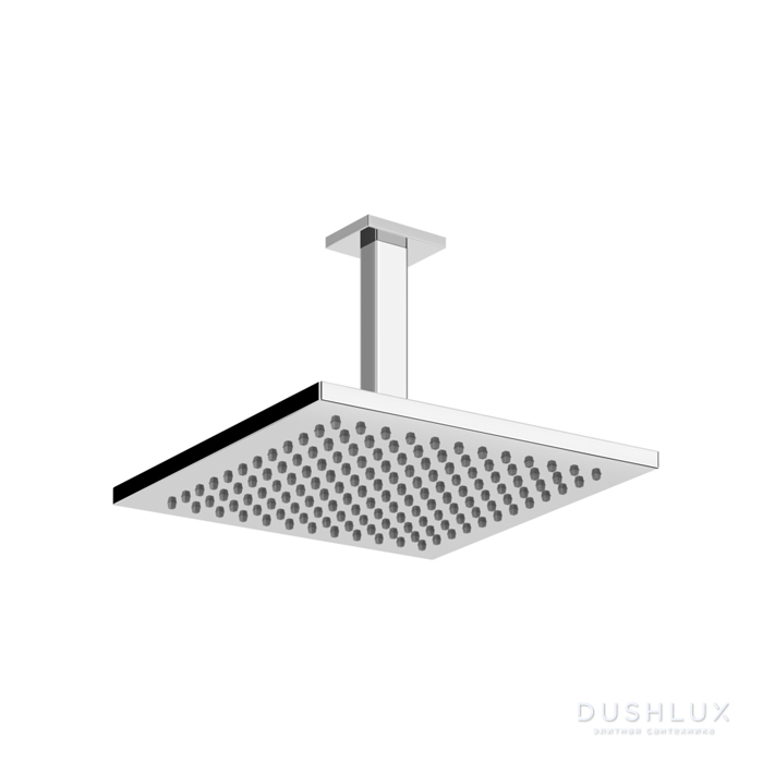 Фото Gessi Emporio shower Верхний душ 20х20см., потолочный, поворотная с шарниром, с защитой от известкового налёта, цвет: хром