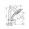 Hansgrohe Logis Смеситель на борт ванны, на 3 отв, излив 111мм, с ручным душем 2jet, цвет: хром