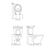 Burlington Guild Унитаз моноблок, фурнитура золото, цвет: белый