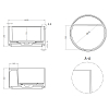 Salini Armonia Round Top 02 Раковина 45x45x25см., 1 отв., накладная, S-Sense, цвет: белый глянцевый