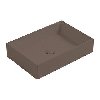 Simas Agile Раковина 60x40см., накладная, без перелива, без отв., цвет: moka matt