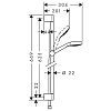 Hansgrohe Croma Seleсt S Душевой набор: штанга 650mm, ручной душ 110, 3jet (SoftRain, IntenseRain, массажная), EcoSmart, шланг, цвет: белый/хром