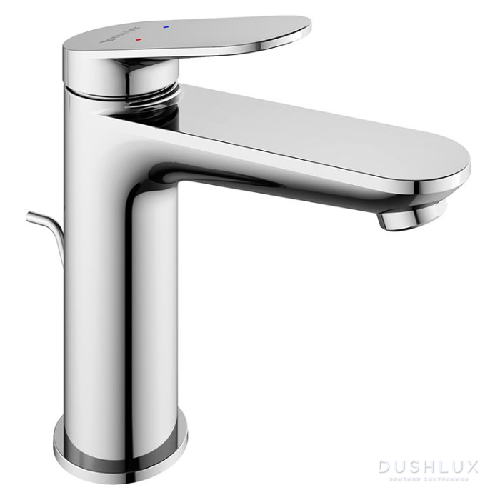 Фото Duravit Wave Смеситель для раковины, 1 отв., с донным клапаном, цвет: хром