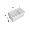 Falper Minimum Раковина подвесная 80х45х36см., с 2 отв., с полочкой, SX, Cemento, цвет: Grey