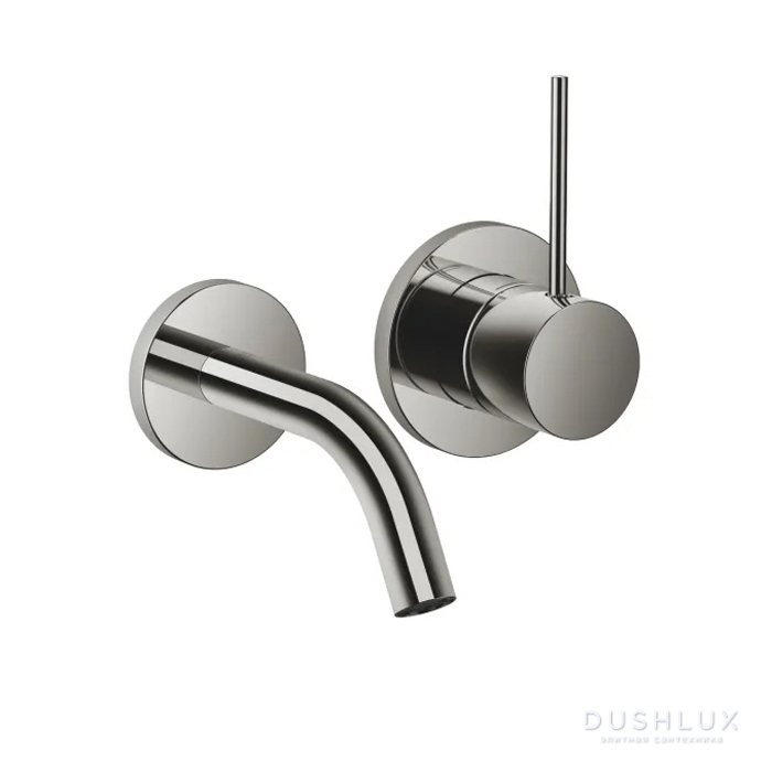 Фото Dornbracht Meta Slim Смеситель для умывальника однорычажный настенный без сливного гарнитура, цвет: Dark Chrome