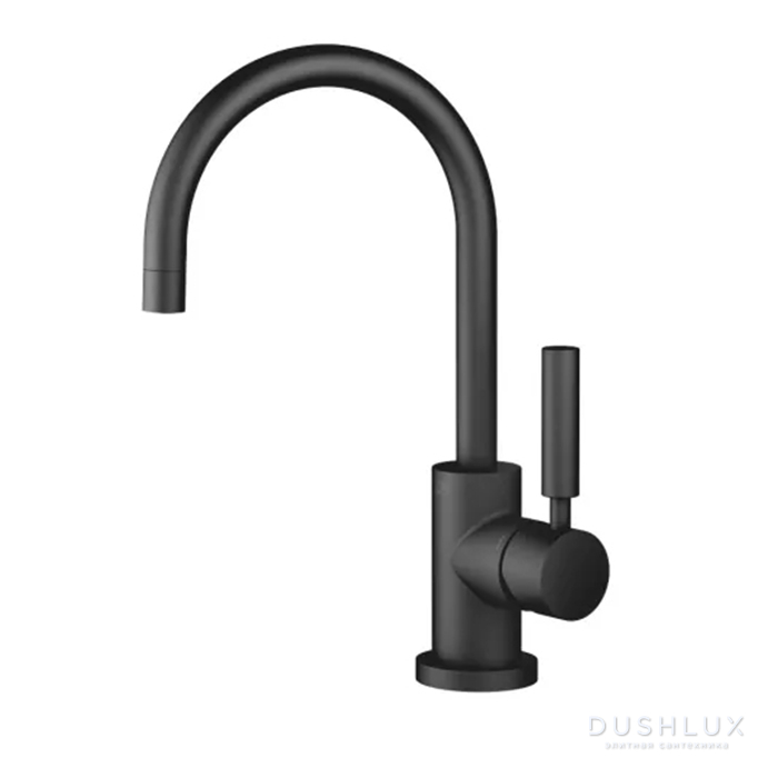 Фото Dornbracht Tara Смеситель для раковины,на 1 отв., с донным клапаном, цвет: черный матовый