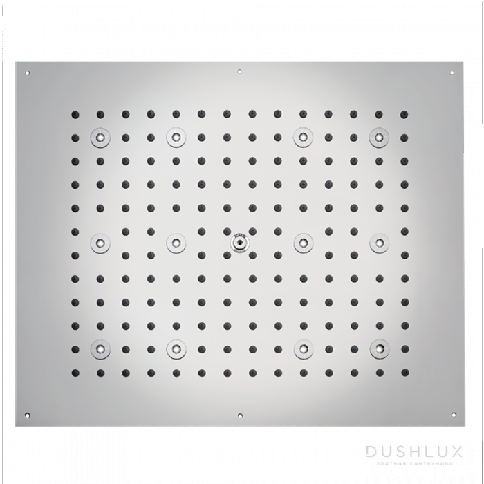 Фото BOSSINI DREAM-RECTANGULAR Верхний душ 570x470 мм, с 12 LED (белый), блок питания/управления, цвет: хром