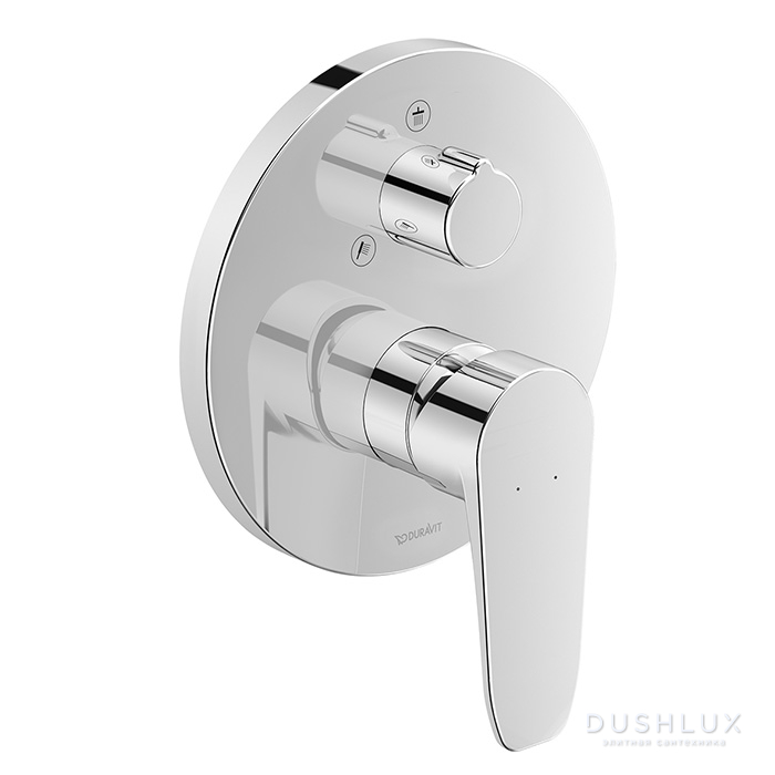 Фото Duravit B.1 Смеситель для душа, встраиваемый, с переключателем и перепускным клапаном, цвет: хром