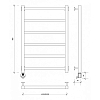 Secado Корато 1 Полотенцесушитель 50x80 см, электрический, цвет: черный матовый